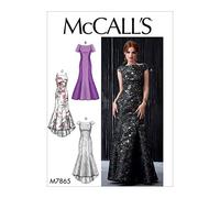 McCall's M7865, Motifs McCall, Patron, Couture, modèle, Mousseline, Charmeuse, crêpe, Georgette, Satin, Soie, Voile, uni, 14-16-18-20-22