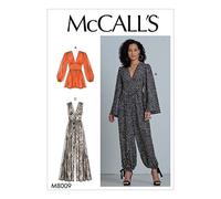 McCall's M8009A5 Patron de couture-M8009A5-Barboteuse et Combinaisons pour Femme, Blanc