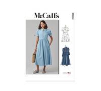 MCCALLS M8553H5 Patron de couture pour robe de femme avec manches et variations de longueur H5 (34-36-38-40-42)