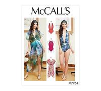 McCall's Maillot de bain pour femme en papier Blanc