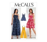 McCalls Misses Dresses Romper & Jumpsuit-14-16-18-20-22
