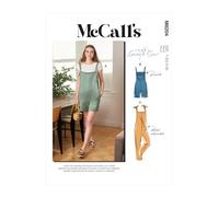 McCalls Patron de couture M8204Y Y (XS-S-M) Salopette pour femme Multicolore