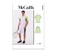 MCCALLS Patron de couture M8485BB pour hommes hauts et shorts en tricot BB (44-46-48-50-52)