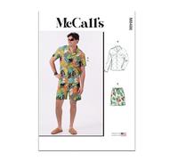 MCCALLS Patron de couture M8486AA Chemises et shorts pour homme AA (34-36-38-40-42)