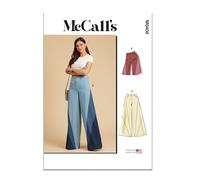 McCall's Patron de couture pour short et pantalon en patchwork, code M8408, tailles 34, 38, 40, 42, multicolore