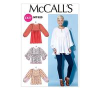 McCall's Patterns 7325 Y Tailles XS - Medium Patrons de Hauts et Tunique, Multicolore