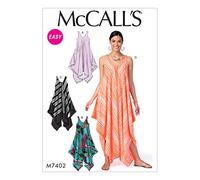 Mccall's Patterns 7402 ZZ, robes pour femme, tailles LRG-XXL, mouchoir, multicolore, 17 x 0,5 x 0,07 cm