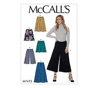 McCall's Patterns 7475 E5, Jupes, Shorts et découpes, Tailles 42-50, Tissu, Multicolore, 182 x 274 cm