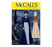 McCall's Patterns 7493 A5, Costumes pour Femme, Tailles 6-14, Tissu, Multicolore, 152 x 213 cm