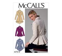 McCall's Patterns 7513 A5 Patrons de Vestes pour Femme Tailles 34 à 42 Tissu Multicolore 17 x 0,5 x 0,07 cm