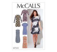McCall's Patterns 7533 B5 Robes pour Femme Tailles 36 à 44 Tissu Multicolore 17 x 0,5 x 0,07 cm