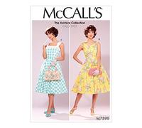 McCall's Patterns 7599 A5, Robes, Tailles 6-14, Soie, Multi/Couleur, 17 x 0.5 x 0.07 cm