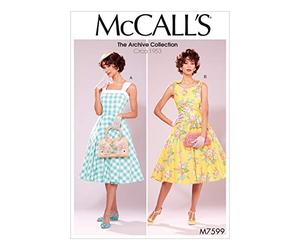 McCall's Patterns 7599 A5, Robes, Tailles 6-14, Soie, Multi/Couleur, 17 x 0.5 x 0.07 cm