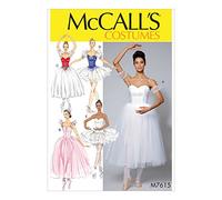 McCall's Patterns 7615 E5 Costume de Ballet pour Femme Tailles 42-50 Tissu Multicolore 17 x 0,5 x 0,07 cm