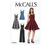 McCall's Patterns 7626 Patron, Robes, Ceinture, grenouillère et Combinaison, Multicolore