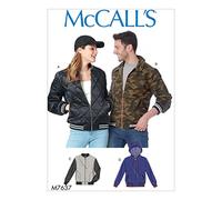 McCall's Patterns 7637 XM, Vestes pour Homme et Femme, Tailles S-L, Tissu, Multicolore/Couleur, 17 x 0,5 x 0,07 cm