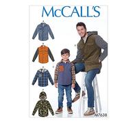 McCall's Patterns 7638 Veste pour Homme et garçon, Multicolore, S/XL