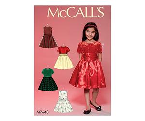 McCall's Patterns 7648 CCE Patron de Couture pour Robes pour Enfants/Filles, Mouchoir, Multicolore, 17 x 0,5 x 0,07 cm