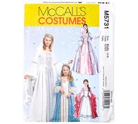 McCall's Patterns M5731 Patrons de Costumes de Princesse pour Fille Blanc Tailles 3 à 8 Ans