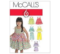 McCall's Patterns M6017 Patrons de Hauts, Robes, Shorts et Pantalons pour Enfant Blanc Taille CB 1 à 3 Ans