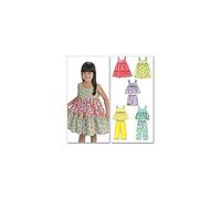 McCall's Patterns M6017 Patrons de Hauts, Robes, Shorts et Pantalons pour Enfant Blanc Taille CF 4-5-6 Ans