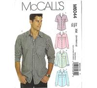 McCall's Patterns M6044 Patrons de Chemises pour Homme Blanc Taille XN/XXL/XXXL