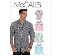 McCall's Patterns M6044 Patrons de Chemises pour Homme Blanc Tailles XM S à L
