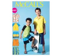 McCall's Patterns M6548 Patrons de Chemise, Haut et Short pour garçon Blanc Tailles 7 à 14 Ans
