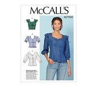 McCall's Patterns M7900E5 Chemisier à coudre à manches courtes 3/4 et coudes pour femme Tailles 42 à 22