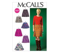 McCall's Patterns MC7022 A5 Tailles 6/8/10/12/14 Patrons de Jupes pour Femme Blanc