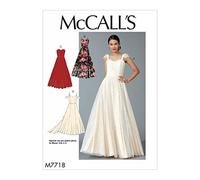 McCall's Patterns McCall Patron 7718 A5, Robes pour Femme, Tailles 34 à 42, Mouchoir, Multicolore, 17 x 0,5 x 0,07 cm