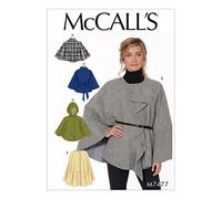 McCall's Patterns Patrons de Capes et Ceinture, Multicolore, Tailles LRG-XXL-p, Multicolore, 121 x 182 cm
