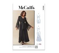MCCALLS Sewing Patten M8535BB Chemise de nuit pour femme et femme en deux longueurs et peignoir BB (20W-22W-24W-26W-28W)