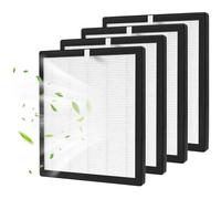 MCCKLE TZ-K2 Lot de 4 filtres de rechange pour purificateur d'air ToLife TZ-K2, filtre HEPA de qualité H13 + charbon actif + pré-filtre, filtre 3 en 1 pour la maison par MCCKLE