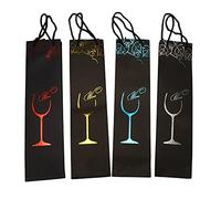 Mcclellanty 12PièCes SéRies Papier Kraft à Vin Sac Cadeau à Vin Rouge à Bouteille Fourre-Tout Vin Sac à Main Sac de Transport Organisateurs (Couleur AléAtoire)
