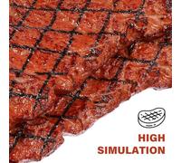 Mcclellanty 2 PièCes Artificielle PVC Steak Simulation ModèLe Alimentaire Cuit RôTi de Boeuf Viande Maison Cuisine Marché Affichage Photographie Accessoires