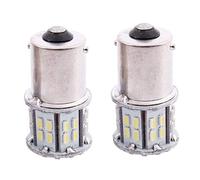 Mcclellanty 2X 1156 Ampoules Ba15S 382 P21W Blanches 50 LED SMD LED Queue De Voiture Tour Clignotant