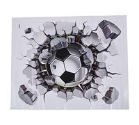 Mcclellanty 3D Autocollant De Mur De Football PVC Art Soccer Crack Décalcomanie De Mur De Chambre De Garçons
