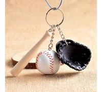 Mcclellanty 4 PièCes Porte-CléS Batte de Baseball Batte en Bois de Baseball Mini Porte-CléS Accessoires Porte-CléS de Sport pour GarçOns Filles Pendentif