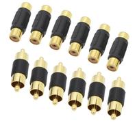 Mcclellanty Adaptateur 6 coupleurs femelles 1 femelle + 6 coupleurs mâles et mâles adaptateurs plaqués pour extensions de câble