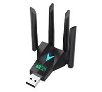 Mcclellanty Adaptateur USB WiFi de 1 300 Mbps Dongle Wi-Fi double bande 2,4 G/5 GHz USB3.0 Récepteur sans fil à 4 antennes 802.11AC haute vitesse