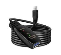 Mcclellanty Câble d'extension USB 3.0, câble amplificateur de signal, type A, câble d'extension mâle vers femelle pour PC, ordinateur portable, caméra de conférence, 10 m