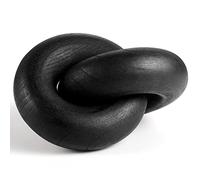 Mcclellanty DéCor de ChaîNe en Bois, ChaîNe DéCorative à 2 Maillons SculptéE à la Main DéCor de NœUd en Bois Boho pour BibliothèQue Bureau Table de Salon (Noir)