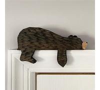 Mcclellanty Décoration D'Encadrement de Porte en Bois en Forme d'ours - Sculpture Mignonne d'ours pour Étagère - Ornement pour ou la Chambre à Coucher.