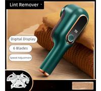 Mcclellanty Dissolvant de Peluches éLectrique Rechargeable, Dissolvant de Peluches, Rasoir à Peluches à Affichage NuméRique Intelligent, Affichage NuméRique Vert