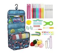 Mcclellanty Ensemble D'Outils à Tricoter avec Poignée Souple Ergonomique, Outil de Crochet avec Sac de Rangement