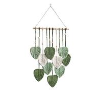Mcclellanty Feuille Macramé Tenture Murale Boho Room Home Decor Tissé Tapisserie Murale EsthéTique Home Room DéCoration de Mariage Vert