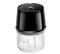 Mcclellanty Hachoir à ail électrique, rechargeable par USB, hachoir d'aliments sans fil portable, petit processeur alimentaire, 250 ml