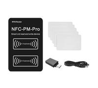 Mcclellanty Lecteur de puce intelligent RFID PM Pro, décodeur + 5 cartes CUID, copieur de clés NFC, 13,56 MHz, 125 KHz, écriture de badges, clonage d'étiquettes IC