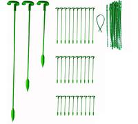 Mcclellanty Lot de 30 Piquets de Soutien pour Plantes de Jardin, Piquets de Soutien pour Plantes à Tige, Accessoires pour Plantes, Bâtons pour Plantes